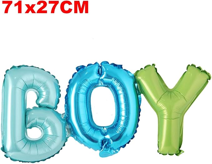 ITS A Boy girl connection Letter foil balloons children party decoration - Image 4