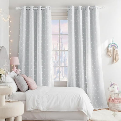 PONY DANCE White Curtains for Living Room 96 Inches Long, 52W x 96L | Thermal - Image 7
