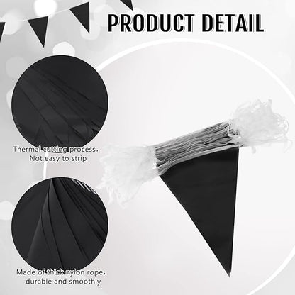 Tatuo 200 Feet Solid Pennant Banners Flags String Triangle Hanging DIY Bunting - Image 4