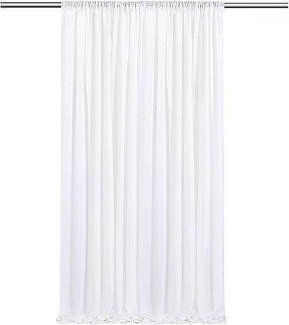 White Sequin Backdrop Curtains-1 Panel 3FTx8FT White Backdrop by SoarDream