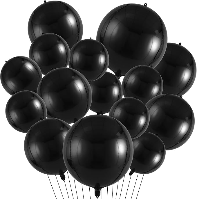 18 Pcs Foil Balloons Shiny Round Balloons Set Large Balloon Garland Arch - Image 6