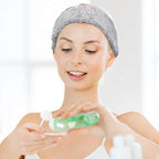 Chuangdi 3 Pieces Spa Headband for Women Facial Makeup Headband Soft Terry Cloth Hairband for Washing Face Mask Spa Shower Gifts(Black, White, Light Grey)
