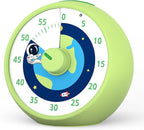 Visual Timer for Kids, 60-Minute Countdown Timer for Classroom Office Kitchen, Desk Timer Kids Time Management Tools with Silent Operation, Pomodoro Time Rainbow Pattern