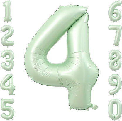 Olive Green Number 4 Balloon 40 Inch, Wall Hanging Sign by Unknown