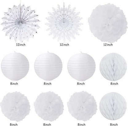 Winter-Wonderland Christmas-Snowflake White Party-Decorations - Image 7