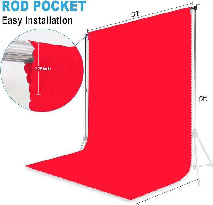 Red Photography Backdrop for Photoshoot, 3x5ft | Versatile Studio Photo - Image 2
