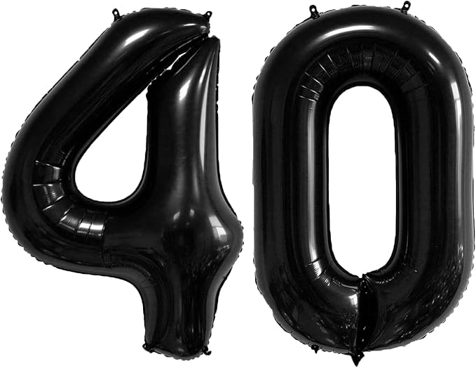 40 Inch Number Balloons 40 Black Big Giant Jumbo Number Foil Mylar Balloons by xiangsushijie