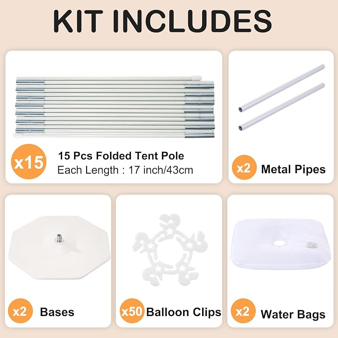New Upgrades Balloon Arch Kit, 9FT Height&10FT Width Adjustable Balloon Arch - Image 4