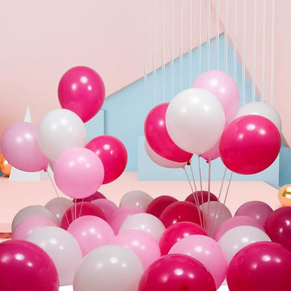 300 Pack Pink and White Balloons 12 inch White Hot Pink Latex Party Balloon Bulk - Image 5