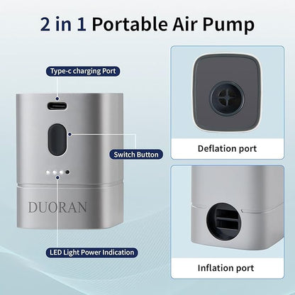 Air Pump for Inflatables, USB Rechargeable Mini Pump - Image 2