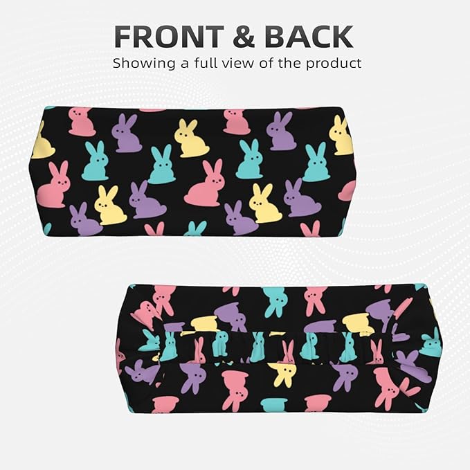 Easter Bunny & Eggs Style Sports Headband for Men Women Moisture Wicking Sweatband for Basketball, Running, Gym