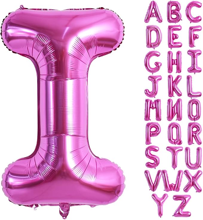 TONIFUL 40 Inch Large Rose Red Letter I Balloons by TONIFUL