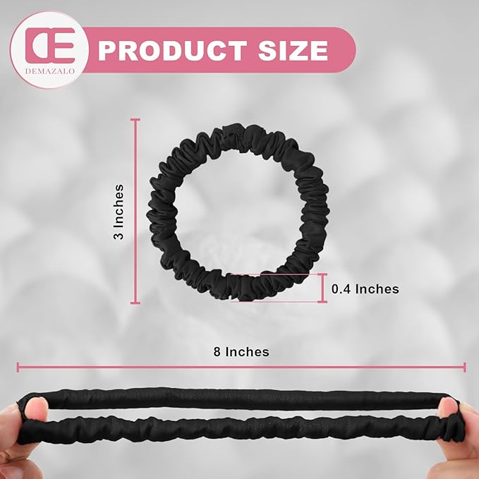 6Pcs Silk Hair Ties Small 22 Momme 100% Pure Mulberry Silk Scrunchies for Women Girls Thin Skinny Hair Sleep Scrunchies No Damage(Color 14)