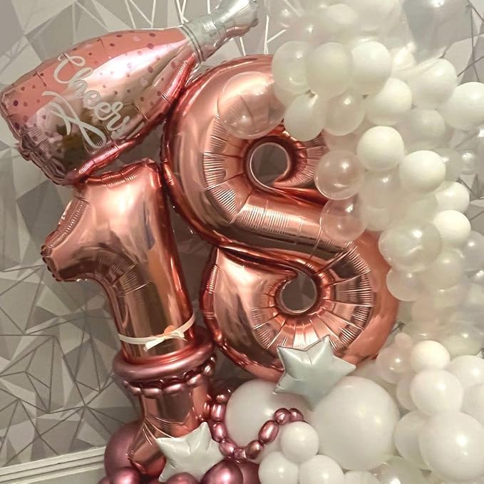 Rose Gold 18 Number Balloons, 40 Inch Big Giant Jumbo 18 or 81 Balloon Numbers - Image 2
