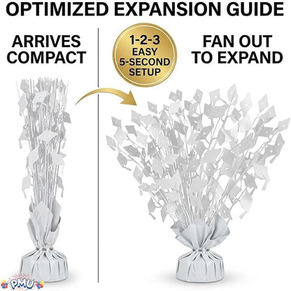 PMU White Graduation Balloon Weights, Graduation Centerpieces - Image 5