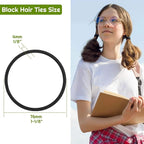 150 Pieces Black Hair Ties for Thick Curly Hair Bulk Hair Ties Ponytail Holders Hair Elastics Bands for Women or Men (4mm)