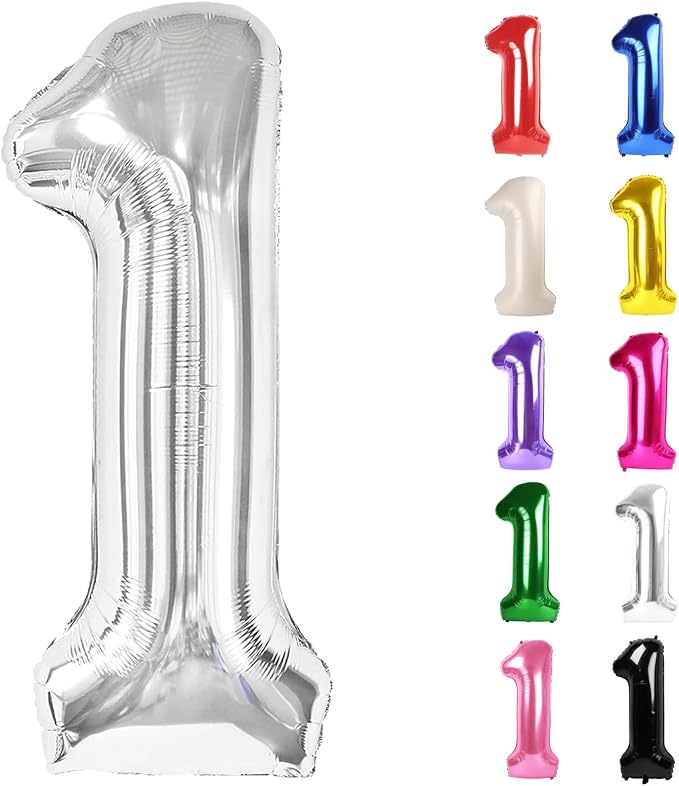 Sliver Number 1 Balloon 40 Inch by IWERP
