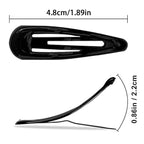 Snap Hair Clips for Women and Girls Water Drop Non Slip Hair Barrettes Heavy Coated Metal Coffee Color Hair Clips Accessory 20 PCS 1.89"