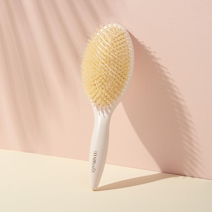 The Hair Edit Cream Finish & Shine Boar Bristle Hair Brush
