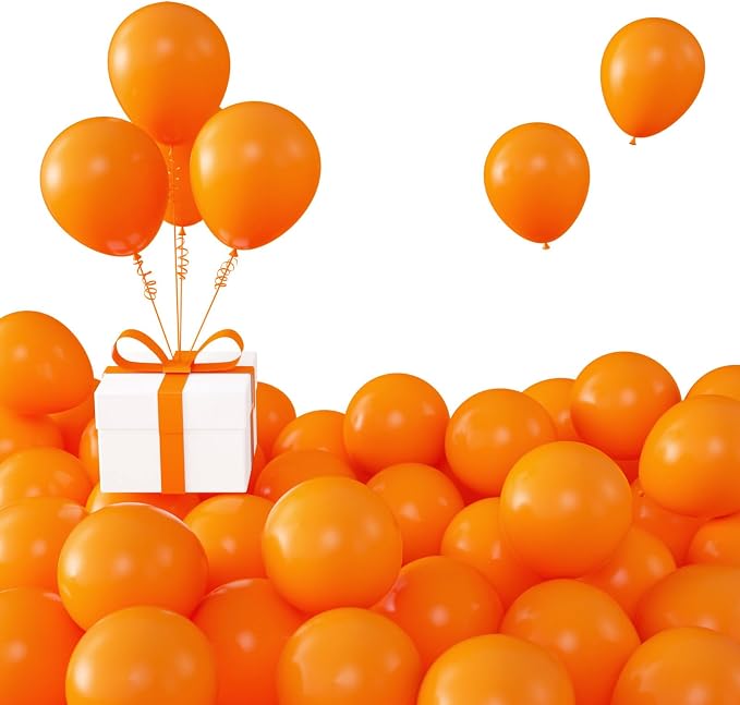 Orange Balloons, Birthday Decoration, Wedding Party, Baby Shower Decorations by KALOR