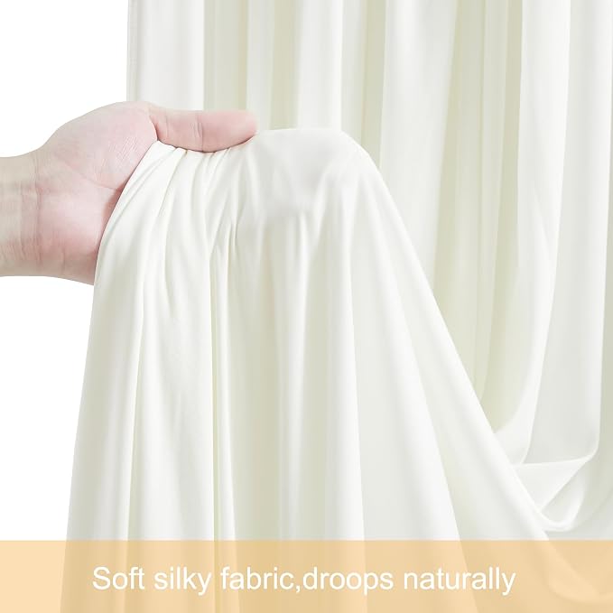 8 Panels Ivory Backdrop Curtains - Image 7