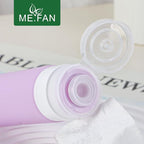 ME.FAN 4 Pack Blue Silicone TSA Approved 3oz Travel Size Containers, Travel Bottles for Toiletries, Shampoo, Lotion