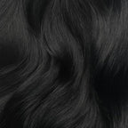 Luxy 100% Remy Human Hair – Halo Clip-In Hair Extensions –Natural Looking Volume & Length - One-Piece - Easy 5-Min Application 150 grams 12" Jet Black Halo