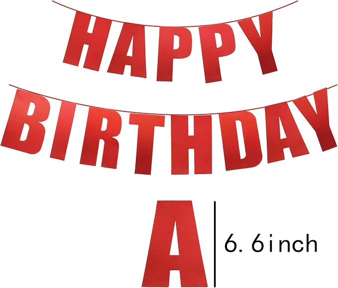 Red Happy Birthday Party Kid Supplies - Image 2