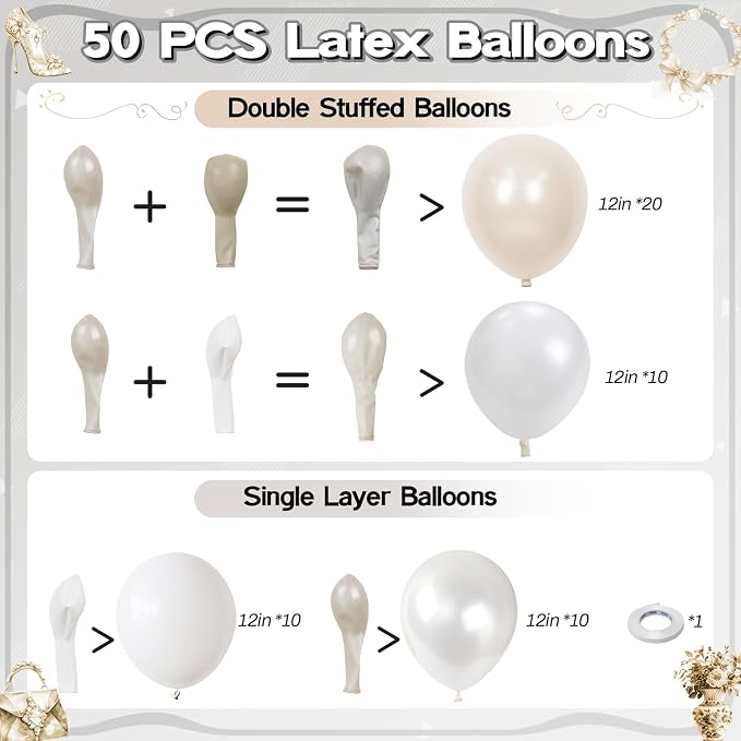 Pearl White Balloons - Image 2