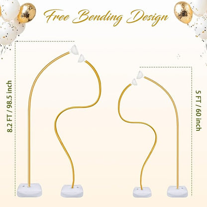OurWarm Balloon Arch Kit with Balloon Pump Electric, 8.2FT & 5FT Gold Half - Image 2