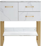 BarberPub Beauty Barber Station, Spa Wall Mount Storage Cabinet, Styling Salon Equipment for Hair Stylist, Bathroom Dresser with Drawers & Shelf 3185 (White)