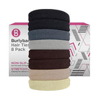 Burlybands Large Hair Ties for Thick, Heavy or Curly Hair - Non-Slip, Non-Damage, Seamless Women's Ponytail Scrunchies - Multi Color Pack