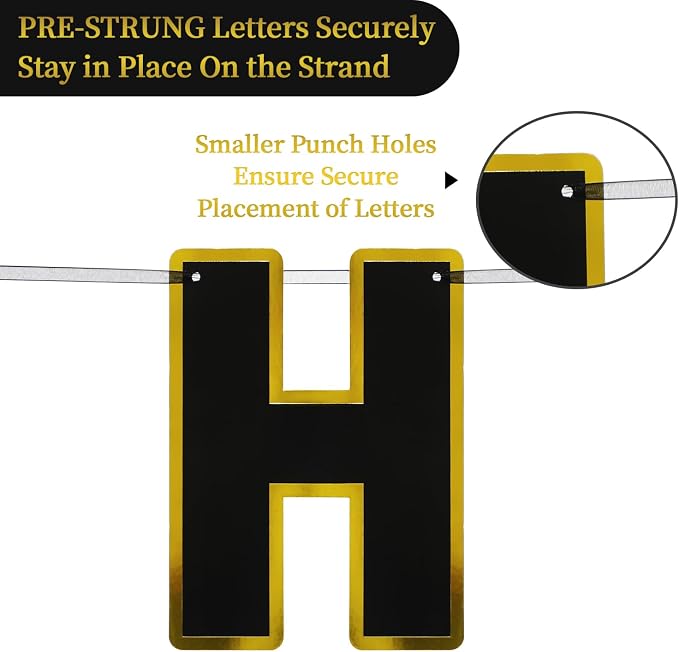 Pre-Strung Happy Birthday Banner - Image 4