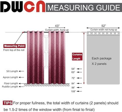 DWCN Ombre Room Darkening Blackout Curtains - Image 7