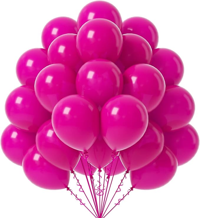 50 Pack Hot Pink Balloons 12 Inch by FOTIOMRG