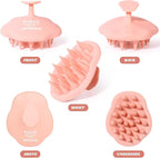 URTHEONE Scalp Massager Shampoo Brush for Hair Growth,Soft Silicone Scalp Scrubber Shower Brush for Women Men Kids Stress Relax&Scalp Exfoliator,Scalp Scrubber for Dandruff Removal (Salmon)