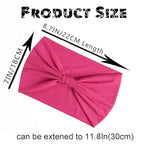 Wide Headbands Stretch Turban Knotted Hairbands Elastic Yoga Workout Sweatband Running Sport Head Scarf Large African Head Wraps for Women 4 Pcs (Set C)