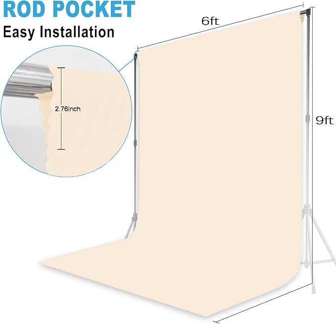 Cream Photography Backdrop for Photoshoot, 6x9 FT | Versatile Studio Photo - Image 7