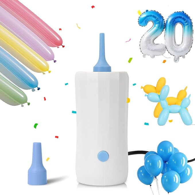 Ball Pump Balloon Pumps Electric, Balloon Pump Portable Long Animal Balloon Pump by Fikowo