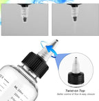 4 Pack Applicator Bottle for Hair, 8.5oz Soft Squeeze Empty Oil Dispenser Hair Color Applicator Root Hair Dye PET Plastic Refillable Bottles for Salon Sylist with Graduated Scale and Twist Top