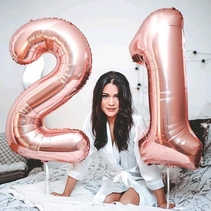 Number Balloons 11 Balloon Rose Gold - Image 2