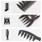 Tbestmax 6 Pcs Hair Comb Styling Set Tail Combs Afro Pick Pik Brushes African American Hair Brush Barber Black