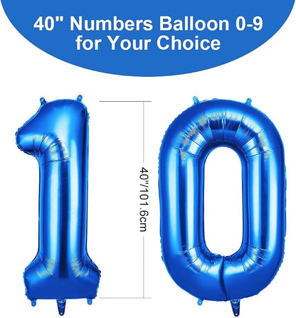 OFFCUP 40 Inch Blue Number 10 Balloon - Image 2