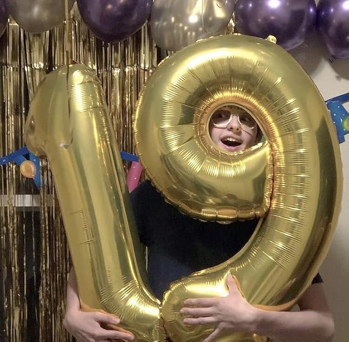 Champagne Gold Number 9 Balloon 40 inch, Balloon numbers party supplies - Image 7