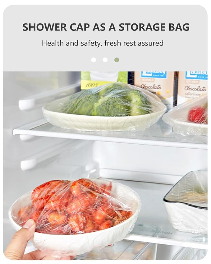 Years calm 100PS Disposable Shower Caps, Plastic Clear Shower Caps, lengthening and thickening Hair Caps for Hair dyeing assistance, Hotel and Hair Salon, Home Use, Portable Travel (Size 20.5"/52cm）