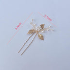Hair Accessories, 3pcs Gold Hair Pins for Women's Wedding, Bridesmaid, Flower Girl (Gold)