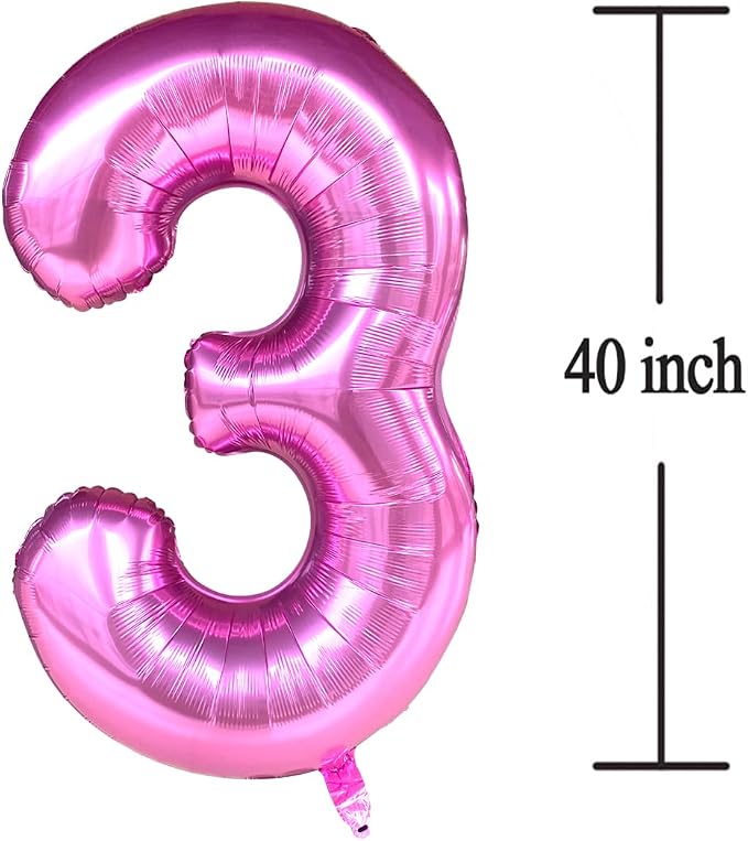 Jonhamwelbor 13 Balloon Numbers Pink 13 Foil Mylar Jumbo Giant Big Large 31 - Image 3
