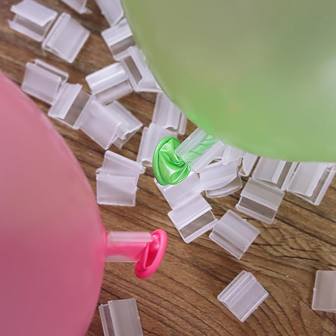 200PCS Clear Plastic V Balloon Clips - Image 5
