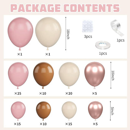 Dusty Pink Balloon Arch, Boho Balloon Garland - Image 2