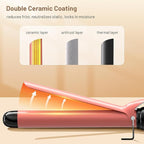 Dual Voltage Curling Iron 1 Inch Long Barrel–Ceramic Fast-Heating Hair Styling Tool for Short & Long Hair, Travel Curling Wand with 12 Levels Smart Temperature Control and Safety Glove
